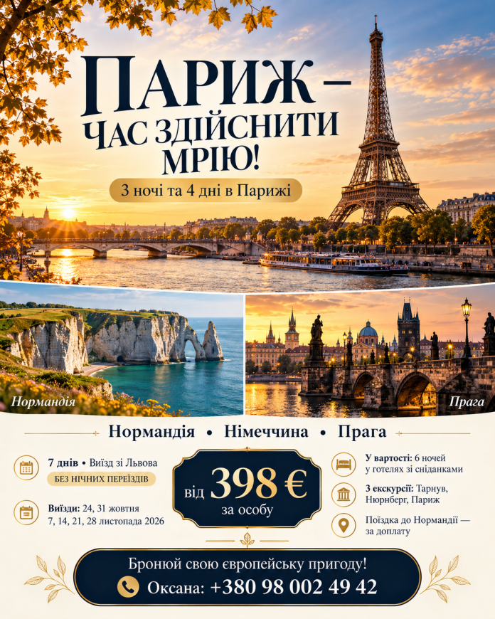 Паризька мрія_ подорож Європою